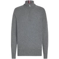 Merino Wool 1/2 Zip Knit - Grey - L