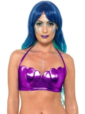 Mermaid Shell Bikini Bra Top, Purple , Fairytale, Wings and Wands Fancy Fancy Dress, Mermaid Dress Up Accessories Mermaid Shell Bikini Bra Top, Purple , Fairytale, Wings and Wands Fancy Fancy Dress, Mermaid Dress Up Accessories