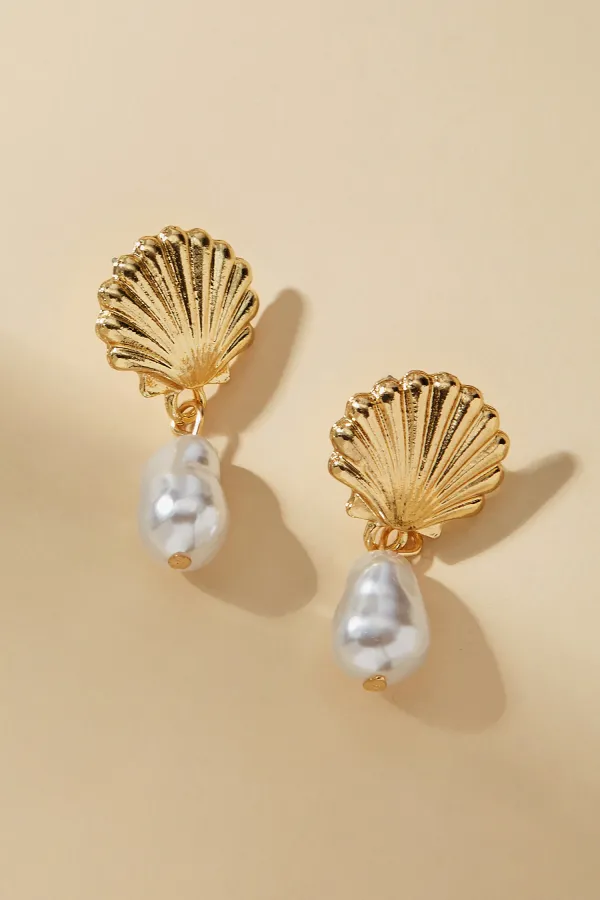 Mermaids Glow Gold-Tone Earrings - Goldenrod