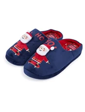 Merry Christmas Men's Novelty Christmas Mule Slippers