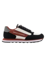Mesh/Suede Red and Navy Sneaker Trainer UK 8