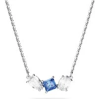 Mesmera Blue Mixed Cuts Pendant Necklace - 38cm