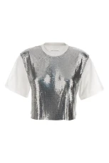 Metal mesh T-shirt Silver Size Metal mesh T-shirt Silver Size