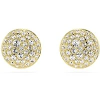 Meteora White Crystal Gold-Tone Plated Stud Earrings