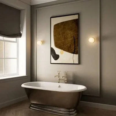 Mezzo Small - Flush IP44 - DALI-A Wall Light polished nickel