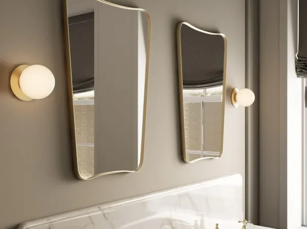 Mezzo Small - Flush IP44 Wall Light antique bronze