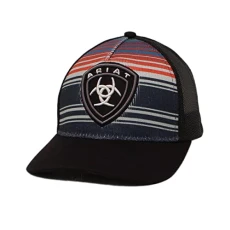 M&F Horizontal Stripes Black- Trucker Cap, Black Multi, One size M&F Horizontal Stripes Black- Trucker Cap, Black Multi, One size