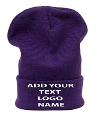 MFAZ  Ltd Personalised Beanie Hat Kids Adult Size Boy Girl Hats Name,Text, Logo School Men Women (Ki