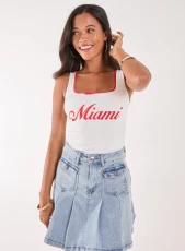 Miami Bow Vest  - M  - WHITE