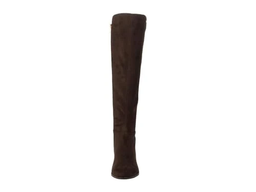 Michael  Womens Bromley Faux Suede Knee-High Riding Boots, Chocolate, 9.5