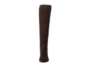 Michael  Womens Bromley Faux Suede Knee-High Riding Boots, Chocolate, 9.5