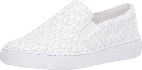 Michael Womens Keaton Low Top Slip On, Bright White, Size 6.0 US/US Michael Womens Keaton Low Top Slip On, Bright White, Size 6.0 US/US