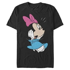 Mickey Classic-Minnie Organic Short Sleeve T-Shirt, Black, L