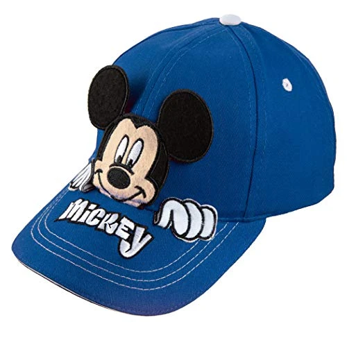 Mickey Mouse Ears Boys Blue Baseball Cap, Age 4-7