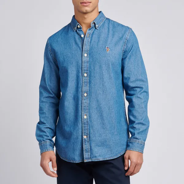 Mid Blue Chambray Shirt