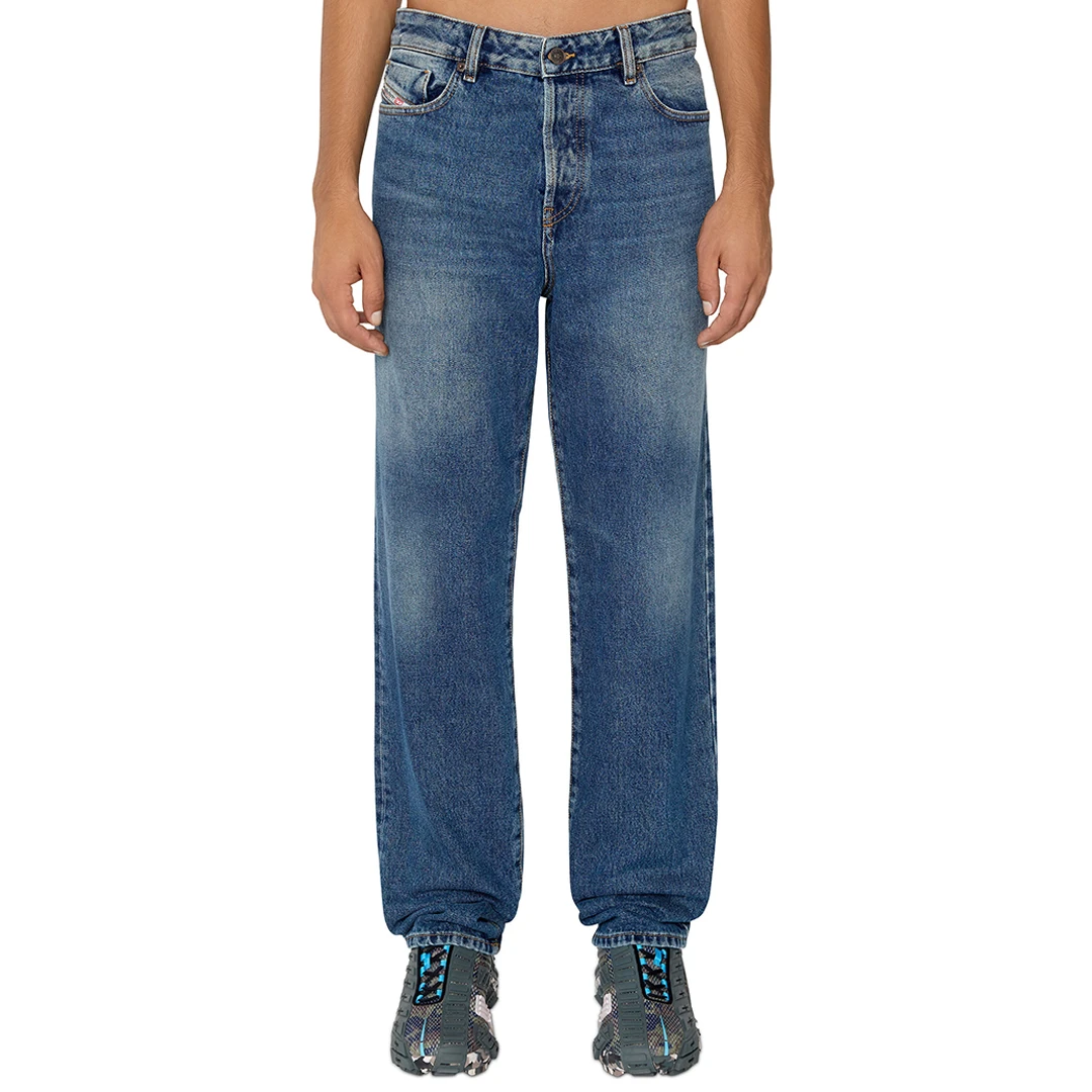 Mid Blue D Rekiv Wide Stretch Jeans