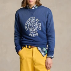 Mid Blue Graphic Cotton Sweatshirt