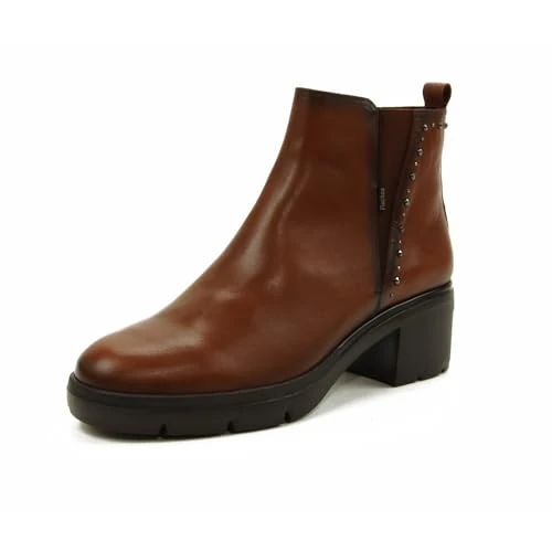 - Mid heel ankle boot - Leather, Sugar Leather, 7 UK