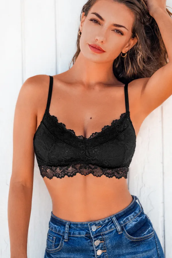 Midnight Lace Black Bralette