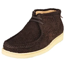 MIHCKY Mens Moccasin Boots in Brown Chocolate - 8 UK
