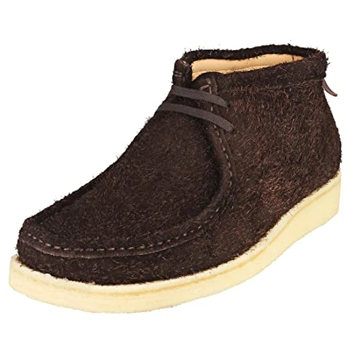 MIHCKY Mens Moccasin Boots in Brown Chocolate - 8 UK