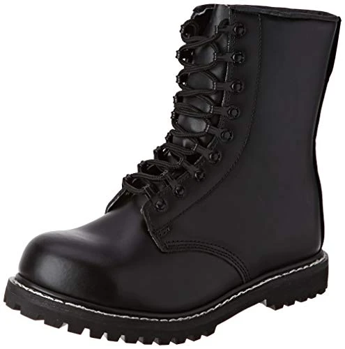 Mil Tec Combat Boots Para with Cap 12, Black, 4 UK