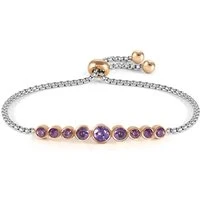 Milleluci Purple Crystal Bracelet - 14cm