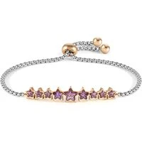 Milleluci Purple Crystal Stars Bracelet - 14cm