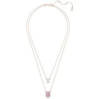 Millenia Rose Gold + Purple Octagon Layered Necklace