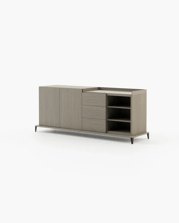 MILOS Sideboard Aged Oak Veneer Matte