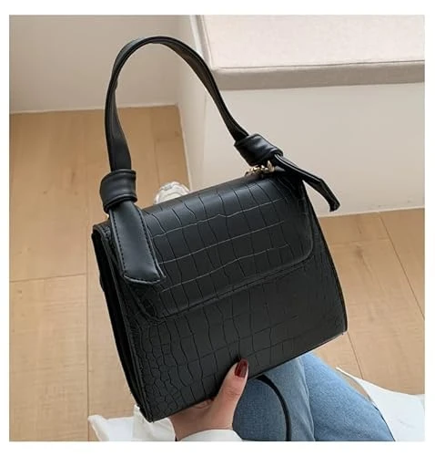 Mini Small Square Bags for Women Hand Designer Luxury Brand PU Leather Shoulder Bag Work Lady Stone Pattern 2020 Purse
