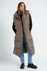 Mink Longline Puffer Gilet /