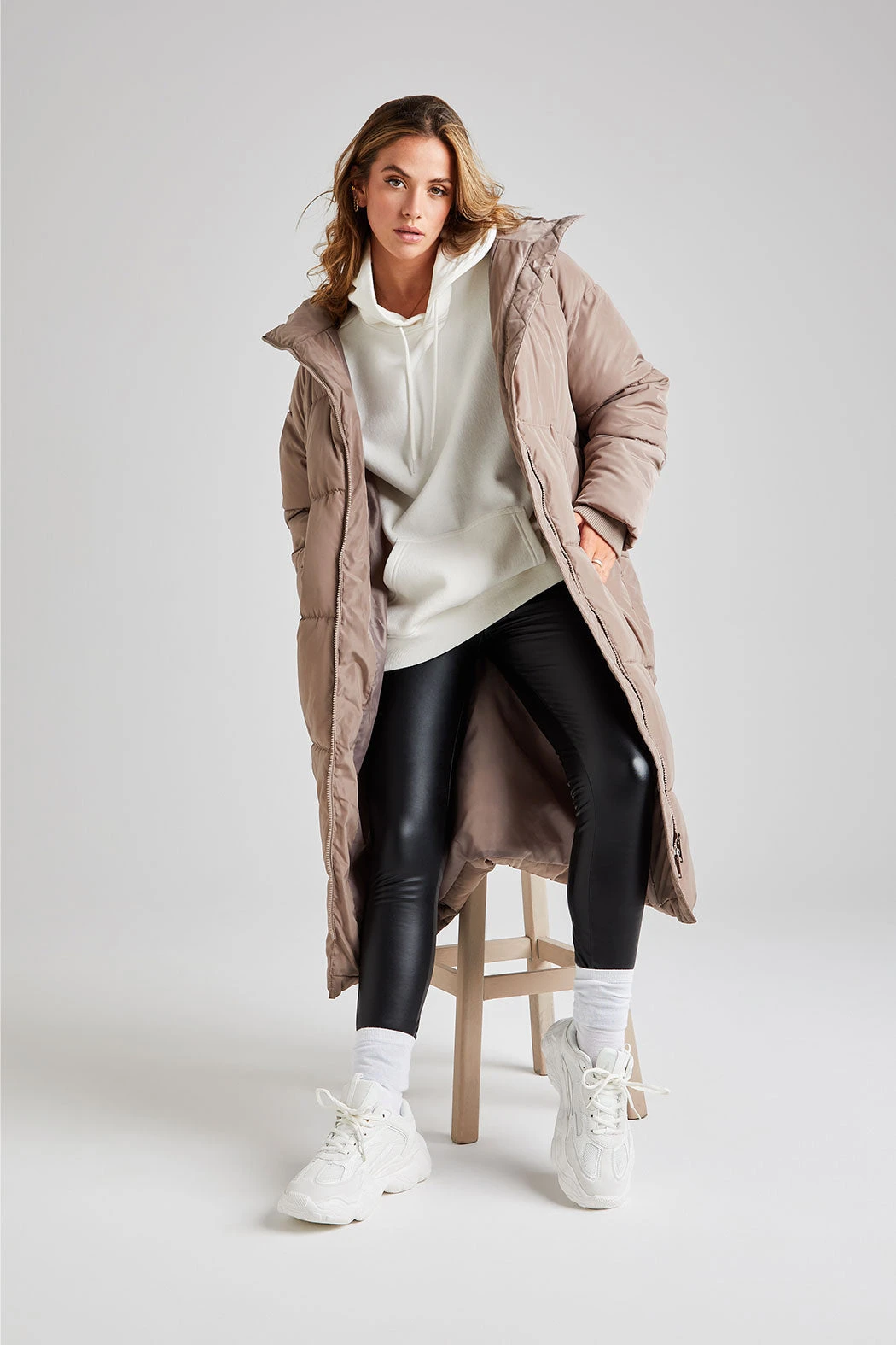Mink Longline Puffer Jacket /