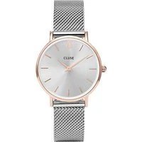 Minuit Rose Gold & Silver Mesh Watch - Rose Gold & Silver