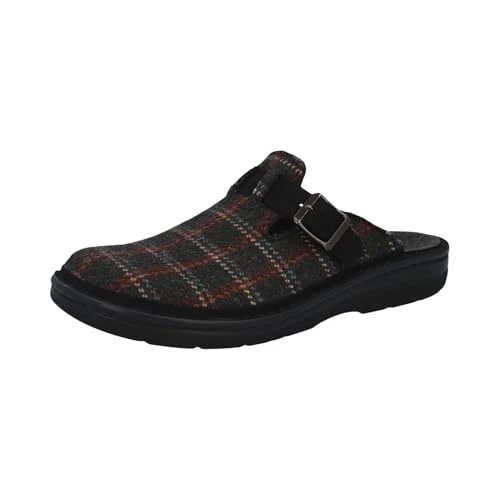 Mirko Men's Clogs, Grey check, 11.5 UK