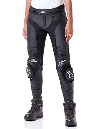 Missile V3 Motorcycle Leather Trousers (Black/White, 44)