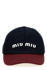 MIU MIU Logo Cap Cotton