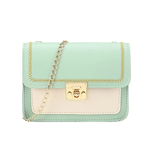 Mixed Color Women Crossbody Bag Retro PU Leather Ladies Fashion Shoulder Bags Chain Hasp Small Handbag Elegant Messenger Bag