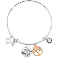 Mixed Metal Family Tree Bangle