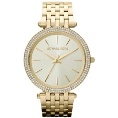 MK3191 Darci Glitz Gold Dial Pave Bezel Crystal Womens Watch