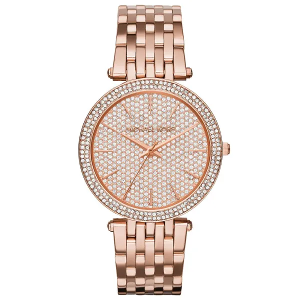 MK3439 Ladies Watch Darci Rose Gold Pave - Black