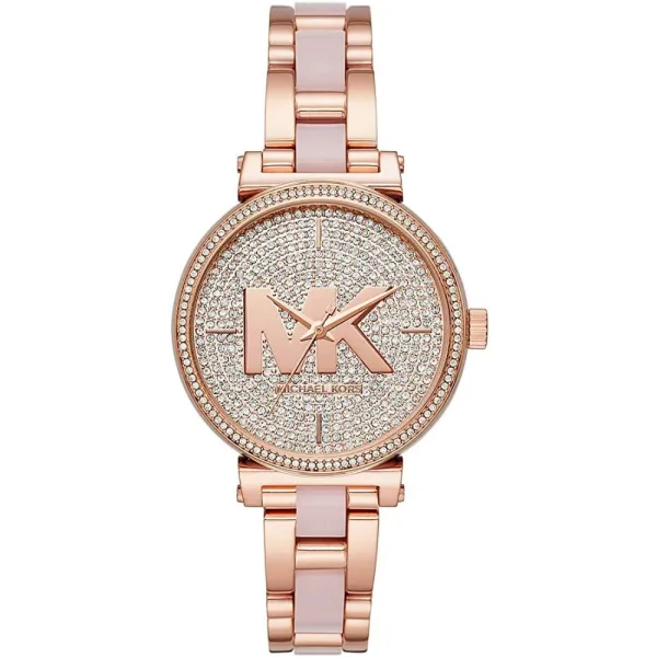 MK4336 Sofie Rose Gold-Tone Ladies Watch - Black