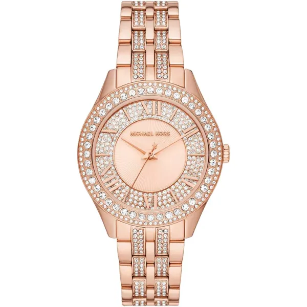 MK4710 Harlowe Rose Gold-Tone Ladies Watch - Black