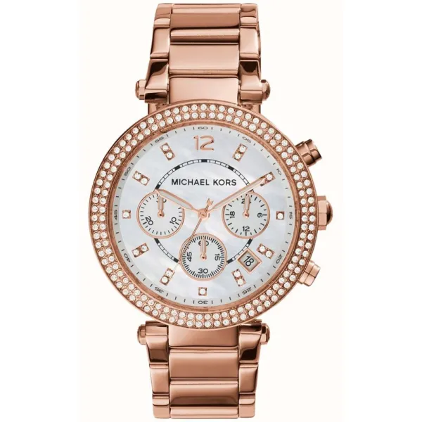 MK5491 Rose Gold Parker Ladies Watch - Black
