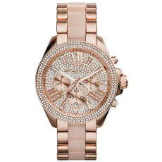 MK6096 Wren Ladies Rose Gold Watch - Black