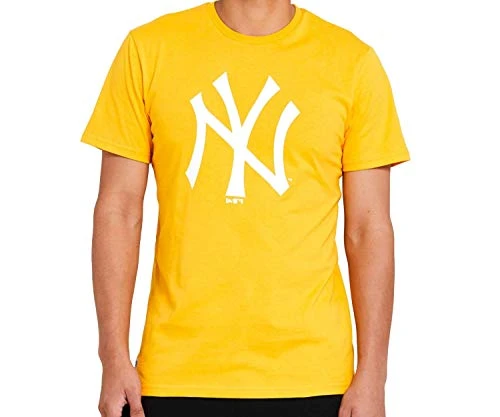 MLB NEW YORK YANKEES Seasonal Team Yellow Logo Tee T-Shirt