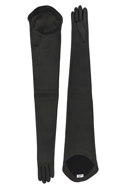 MM6 x Agnelle Long Gloves - Black
