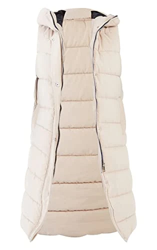 MMK Manchester® Womens Padded Gilet - Lightweight Ladies Long Body Warmer, Water Resistant Sleevele