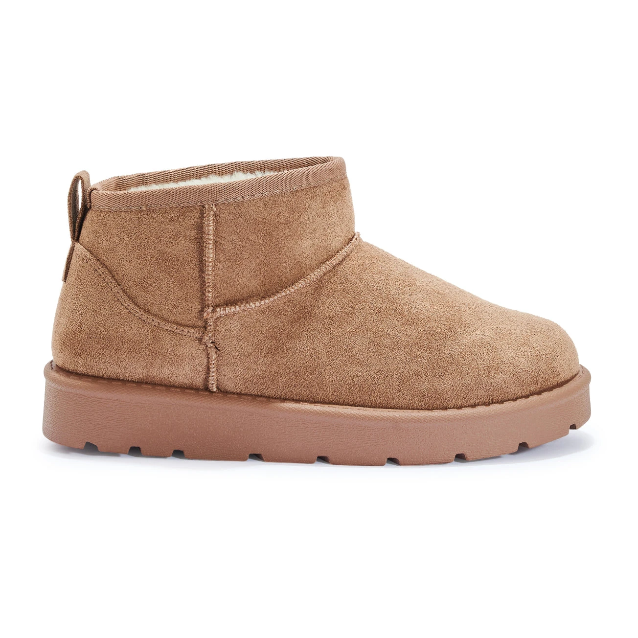 Mocha Faux Fur Lined Ankle Sand /