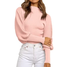 Mock Neck Sweatshirt Women Batwing Jumpers for Women UK Long Sleeve Plus Size Turtleneck Womens Blouses V-Neck Button Sweaters Tops with Pockets S01typ3uk Travel Essentials